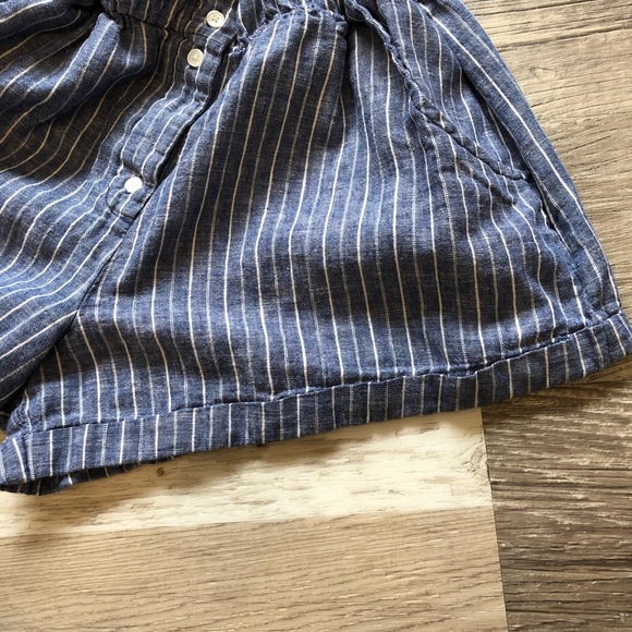 GUC GAP Chambray Pinstripe Linen Romper - Picture 4 of 16